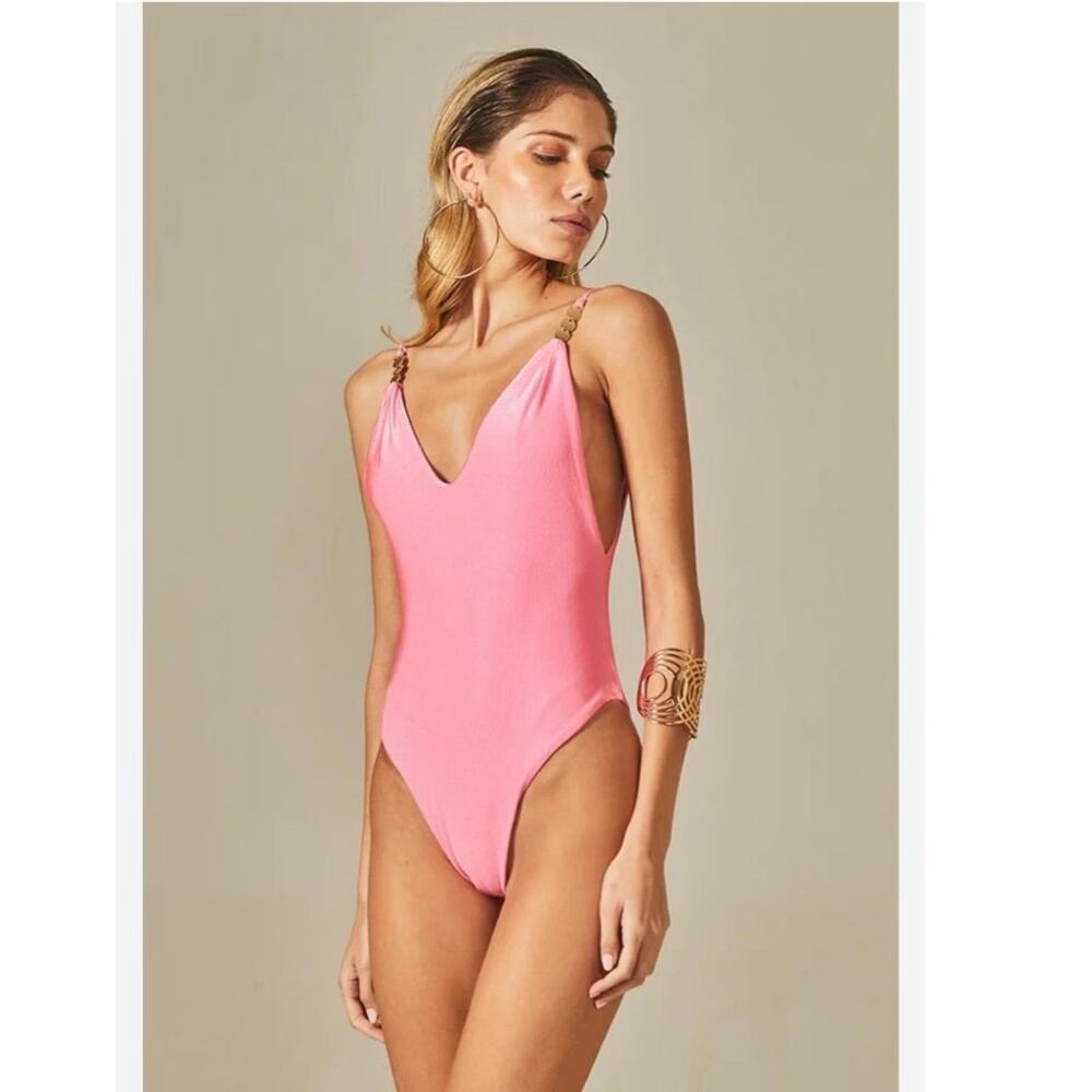 Solid & Striped x Empress Brasil Pink One-Piece Swimsuit NWT Size Medium
